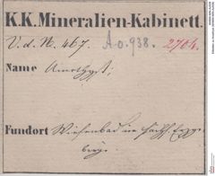 Etiketten zu Amethyst (NHMW-MIN-Ao938)
